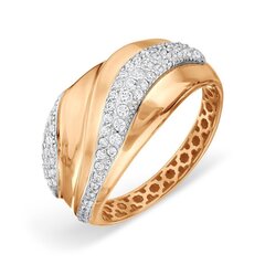 Золотое кольцо для женщин с кристаллами цена и информация | Кольца | 220.lv