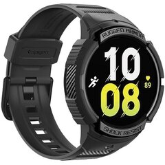 Spigen Rugged Armor Pro Samsung Watch 6 40mm czarny|black ACS06501 cena un informācija | Viedpulksteņu un viedo aproču aksesuāri | 220.lv