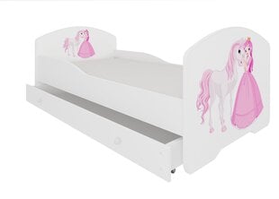 Bērnu gulta ADRK Furniture Pepe Princess and horse, 70x140 cm, dažādu krāsu cena un informācija | Bērnu gultas | 220.lv
