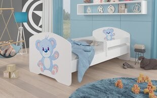 Bērnu gulta ADRK Furniture Pepe blue Bear, 80x160 cm, dažādu krāsu cena un informācija | Bērnu gultas | 220.lv