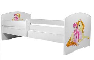 Bērnu gulta ADRK Furniture Pepe Girl with unicorn, 70x140 cm, dažādu krāsu cena un informācija | Bērnu gultas | 220.lv