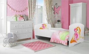 Bērnu gulta ADRK Furniture Pepe Girl with unicorn, 80x160 cm, dažādu krāsu цена и информация | Детские кровати | 220.lv