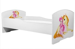 Bērnu gulta ADRK Furniture Pepe Girl with unicorn, 80x160 cm, dažādu krāsu цена и информация | Детские кровати | 220.lv