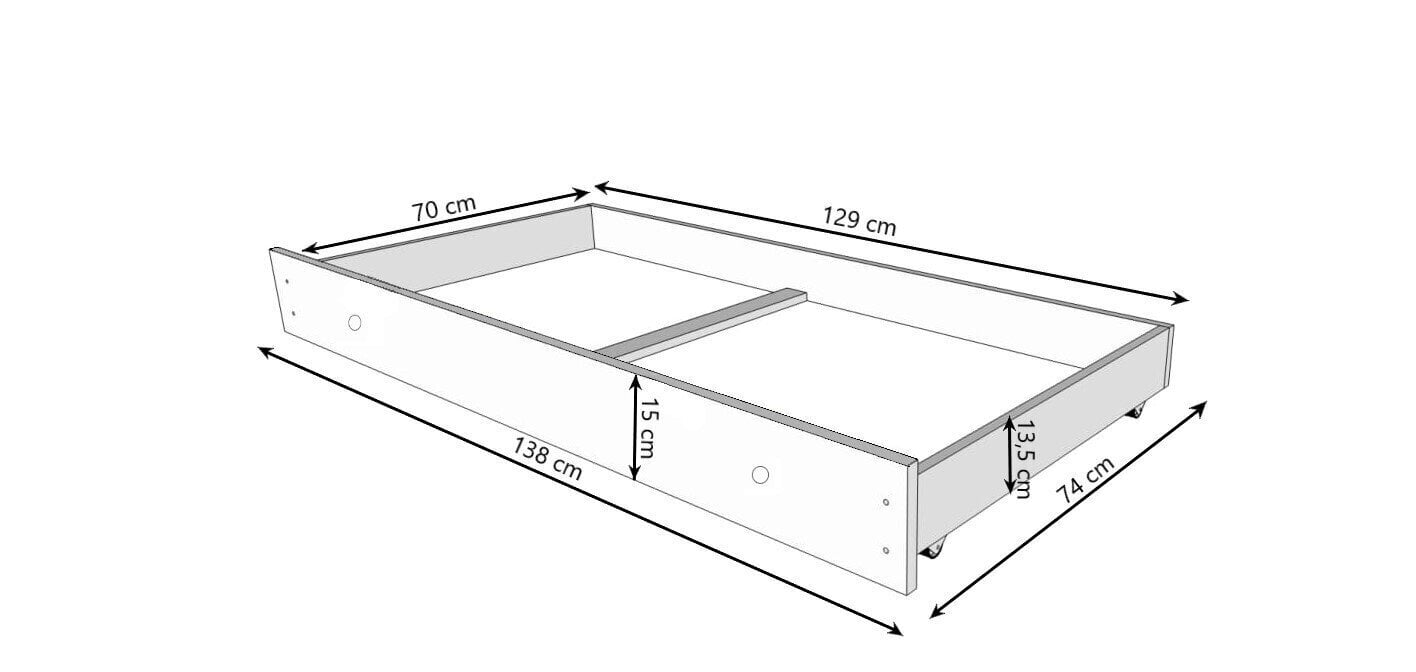 Bērnu gulta ADRK Furniture Pepe dogs, 70x140 cm, dažādu krāsu cena un informācija | Bērnu gultas | 220.lv