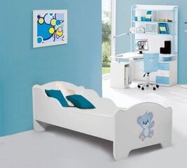 Bērnu gulta ADRK Furniture Amadis Blue Bear, 80x160 cm, dažādu krāsu cena un informācija | Bērnu gultas | 220.lv