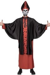 Bīskapa priestera kostīms, melns/sarkans cena un informācija | Karnevāla kostīmi, maskas un parūkas | 220.lv