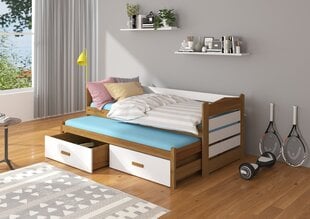 Bērnu gulta ADRK Furniture Tiarro 80x180 cm, balta/brūna цена и информация | Детские кровати | 220.lv