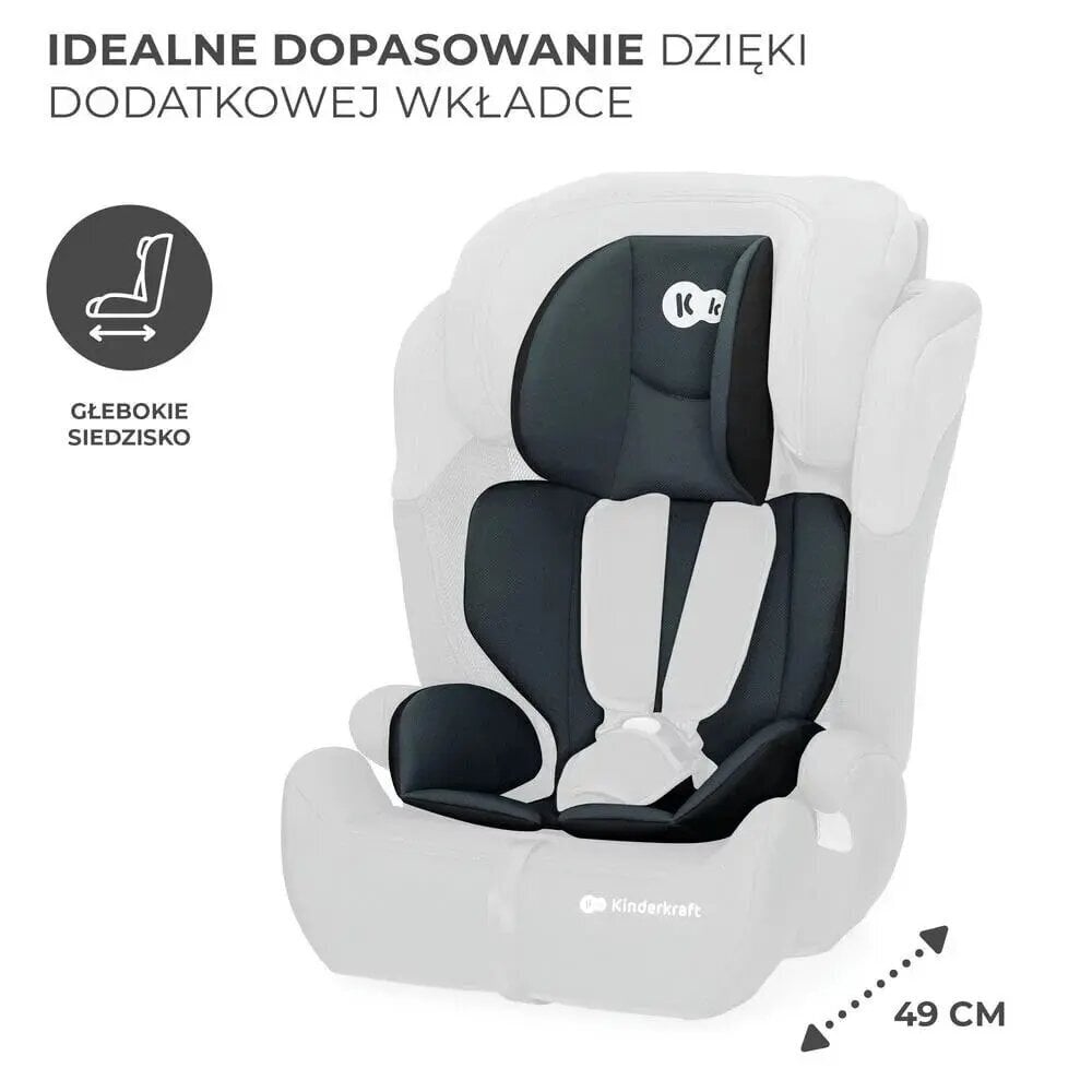 Autokrēsliņš Kinderkraft Comfort Up i-Size, 9-36 kg, black cena un informācija | Autokrēsliņi | 220.lv