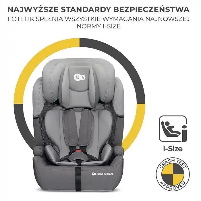 Autokrēsliņš Kinderkraft Comfort Up i-Size, 9-36 kg, grey цена и информация | Autokrēsliņi | 220.lv