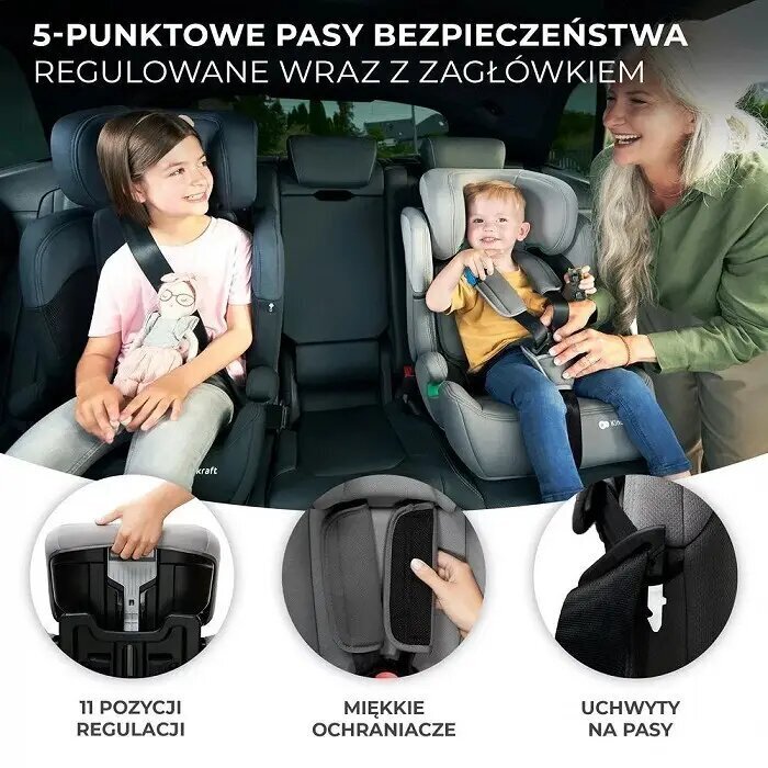 Autokrēsliņš Kinderkraft Comfort Up i-Size, 9-36 kg, grey cena un informācija | Autokrēsliņi | 220.lv