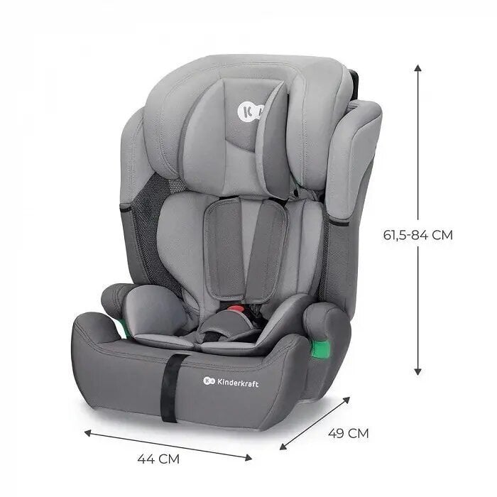 Autokrēsliņš Kinderkraft Comfort Up i-Size, 9-36 kg, grey cena un informācija | Autokrēsliņi | 220.lv