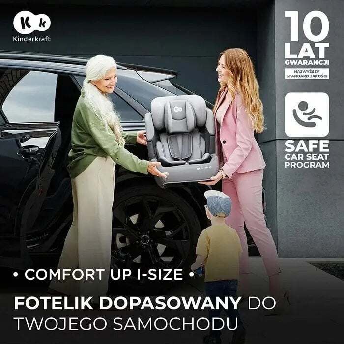 Autokrēsliņš Kinderkraft Comfort Up i-Size, 9-36 kg, pink cena un informācija | Autokrēsliņi | 220.lv