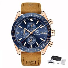 Мужские наручные часы Benyar 5140 , золото с синим цена и информация | Мужские часы | 220.lv