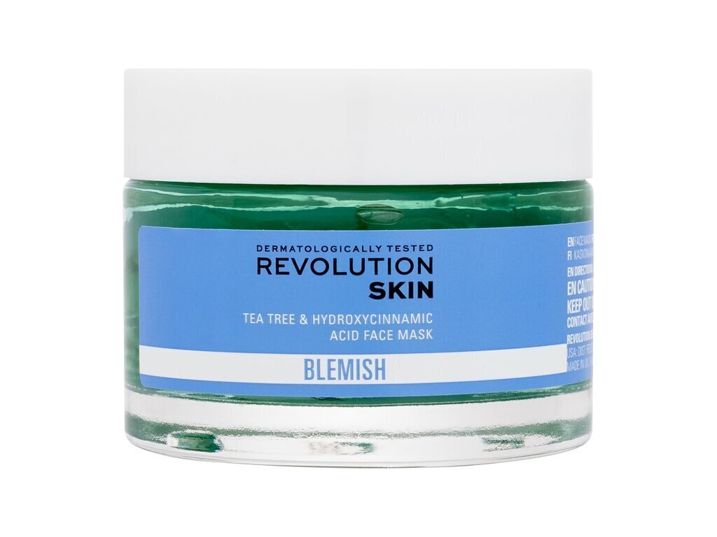 Sejas maska Revolution Skincare Blemish Tea Tree & Hydroxycinnamic Acid, 50 ml cena un informācija | Sejas maskas, acu maskas | 220.lv