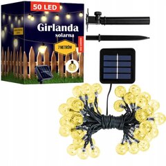 Virtene ar saules paneli Garland Red Garden, 1400 cm cena un informācija | Ziemassvētku lampiņas, LED virtenes | 220.lv