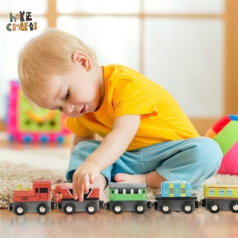 Koka vilciens ar dzelzceļu AIG cena un informācija | Rotaļlietas zēniem | 220.lv