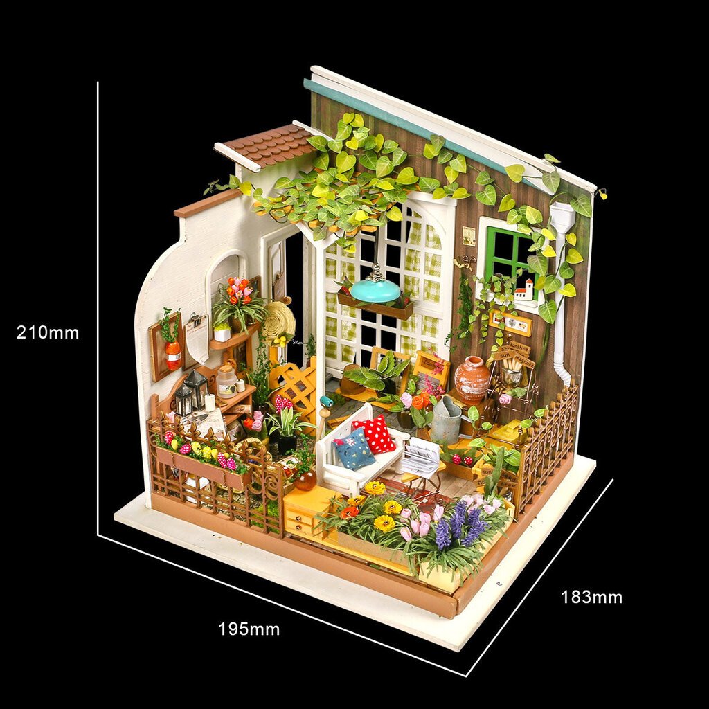 Saliekamā koka miniatūra TM Varvikas Roombox Miller's flower house RB007E цена и информация | Konstruktori | 220.lv