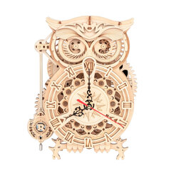 3D koka puzle TM Varvikas Owl Clock RK004E цена и информация | Конструкторы и кубики | 220.lv