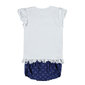 Komplekts meitenēm (T-krekls + šorti) Kanz, balts/zils цена и информация | Apģērbu komplekti jaundzimušajiem | 220.lv