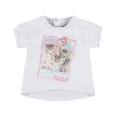 Krekls ar īsām piedurknēm meitenēm Kanz, balts cena un informācija | Krekli jaundzimušajiem | 220.lv