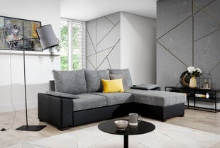 Stūra dīvāns Eltap Lusso, pelēks/melns cena un informācija | Stūra dīvāni | 220.lv