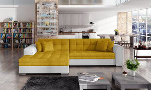 Stūra dīvāns Eltap Sorento, balts/dzeltens cena un informācija | Stūra dīvāni | 220.lv