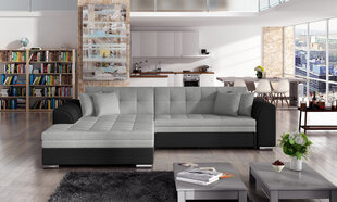 Stūra dīvāns Eltap Sorento, melns/pelēks cena un informācija | Stūra dīvāni | 220.lv