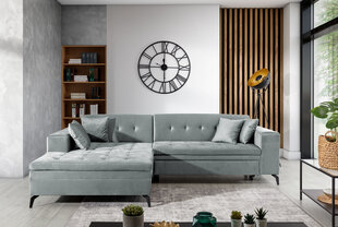 Stūra dīvāns Eltap Solange, pelēks cena un informācija | Stūra dīvāni | 220.lv