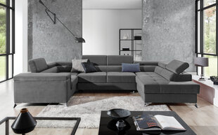 Stūra dīvāns Eltap Thiago, pelēks cena un informācija | Stūra dīvāni | 220.lv