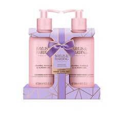 Dāvanu komplekts sievietēm Baylis & Harding Jojoba, Vanilla & Almond Oil Luxury Hand Care: roku mazgāšanas līdzeklis 300 ml + roku un ķermeņa losjons 300 ml cena un informācija | Baylis & Harding Smaržas, kosmētika | 220.lv