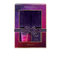 Roku krēmu komplekts sievietēm Baylis & Harding Midnight Fig & Pomegranate Luxury Slipper: pēdu mērcēšanas sāls 100 g + pēdu losjons 140 ml + čības cena un informācija | Ķermeņa krēmi, losjoni | 220.lv