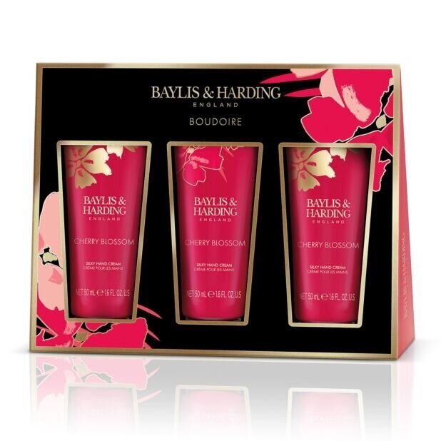 Roku krēmu komplekts Baylis & Harding Boudiore Cherry Blossom, 3 x 50 ml cena un informācija | Ķermeņa krēmi, losjoni | 220.lv