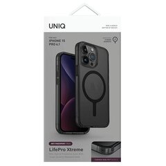 UNIQ etui LifePro Xtreme iPhone 15 Pro 6.1" Magclick Charging szary|frost smoke цена и информация | Чехлы для телефонов | 220.lv