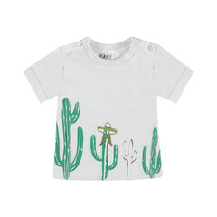 T-krekls ar īsām piedurknēm zēniem Kanz, balts cena un informācija | Zēnu krekli | 220.lv