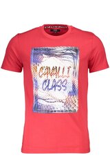 Cavalli Class vīriešu krekls QXT61O-JD060, sarkans cena un informācija | Vīriešu T-krekli | 220.lv