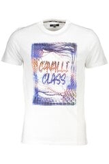 Cavalli Class vīriešu t-krekls QXT61O-JD060, balts цена и информация | Мужские футболки | 220.lv