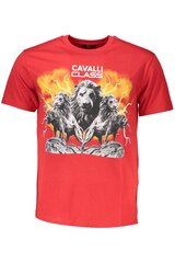 Cavalli Class T-krekls vīriešiem QXT60F-JD060, sarkans цена и информация | Мужские футболки | 220.lv