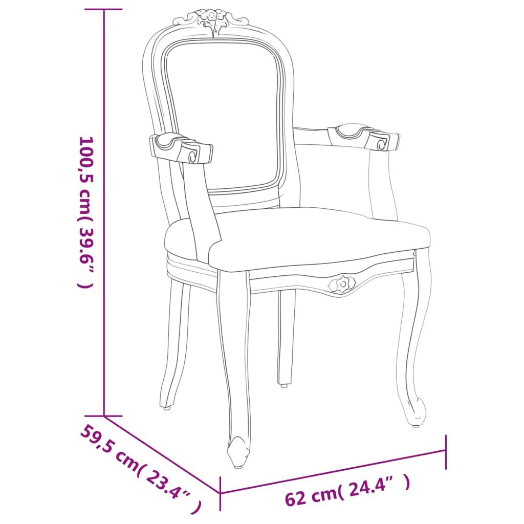 Virtuves krēsls vidaXL, 62x59,5x100,5 cm, zils цена и информация | Virtuves un ēdamistabas krēsli | 220.lv