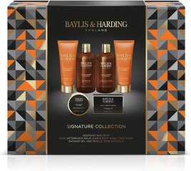 Dāvanu komplekts vīriešiem Baylis & Harding Black Pepper & Ginseng Men's Luxury Shower & Prep, 6 daļu cena un informācija | Dušas želejas, eļļas | 220.lv