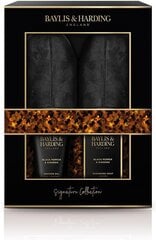 Набор подарков для мужчин Baylis & Harding Black Pepper & Ginseng Men's Luxury: гель для душа 140 мл + мыло 100 г + тапочки цена и информация | Масла, гели для душа | 220.lv