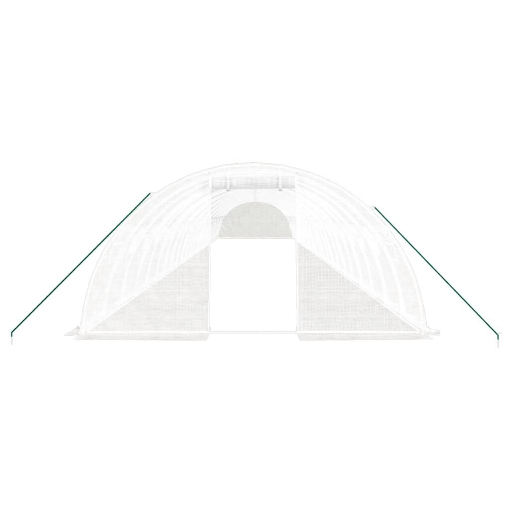 Siltumnīca ar tērauda rāmi vidaXL, 96 m², 24x4x2 m цена и информация | Siltumnīcas | 220.lv