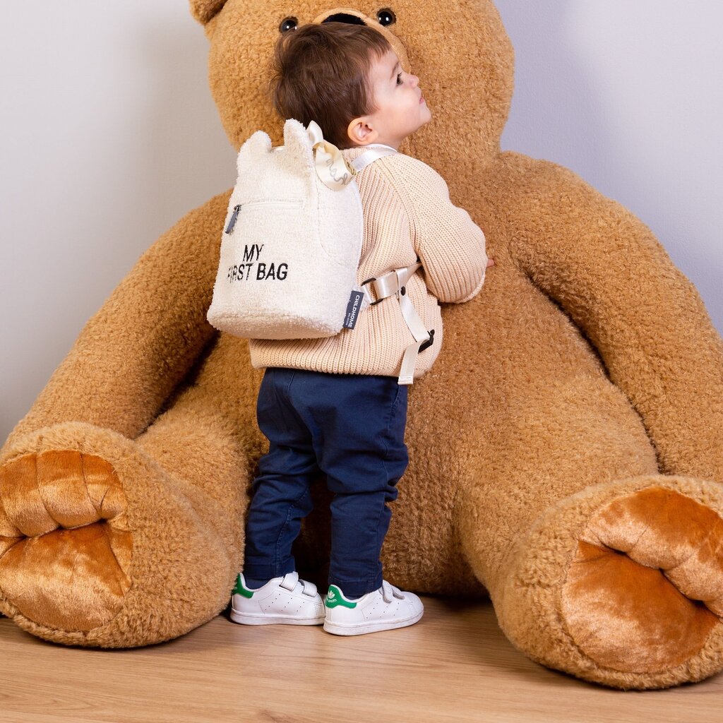 Mugursoma bērniem Childhome My first bag, Teddy off white cena un informācija | Sporta somas un mugursomas | 220.lv