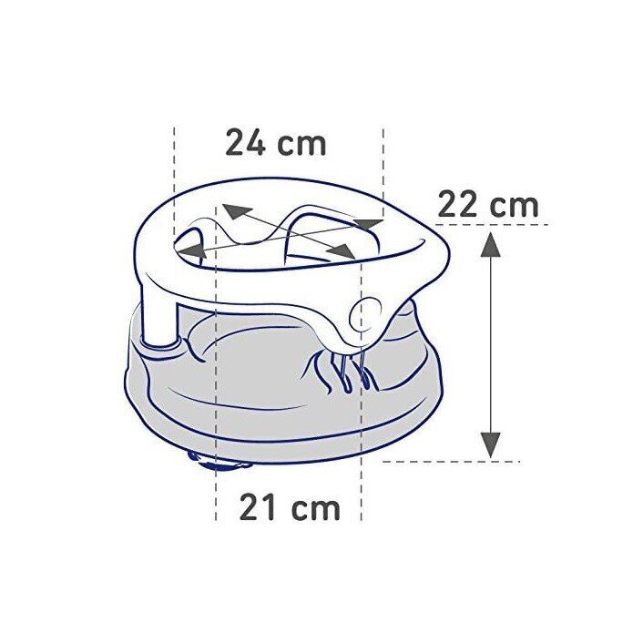 Peldēšanas krēsls Rotho, pelēks cena un informācija | Mazuļa mazgāšana | 220.lv
