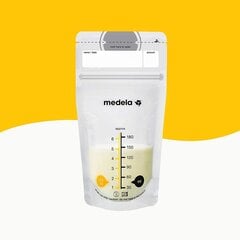 Piena uzglabāšanas maisiņi Medela, 180 ml, 50 gab. цена и информация | Молокоотсосы | 220.lv