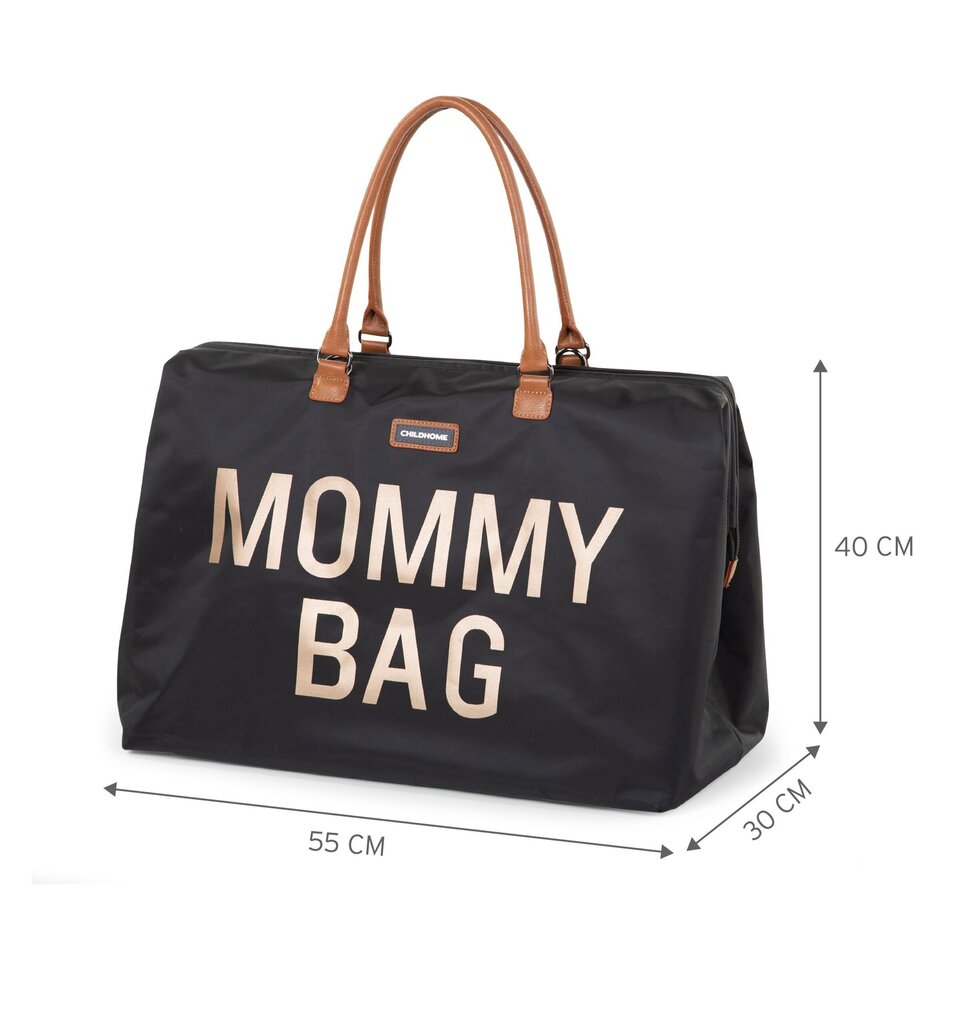 Soma mammai Childhome Mommy Bag, melna / zelta cena un informācija | Aksesuāri bērnu ratiem | 220.lv