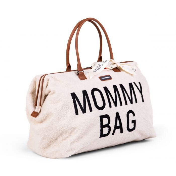 Soma mammai Childhome Mommy Bag, plīša balta cena un informācija | Aksesuāri bērnu ratiem | 220.lv