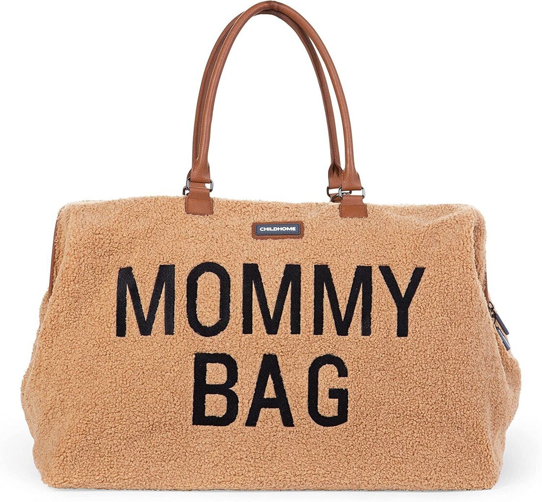 Soma mammai Childhome Mommy Bag, plīša bēša cena un informācija | Aksesuāri bērnu ratiem | 220.lv