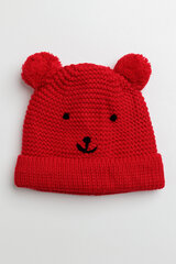 Bērnu cepure Snowflake lācītis, sarkana cena un informācija | Cepures, cimdi, šalles meitenēm | 220.lv