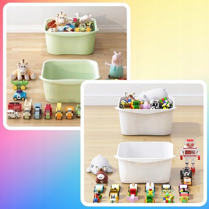 Plastmasas ratiņu plaukts ar atvilktnēm rotaļlietu glabāšanai Modeus daudzkrāsains cena un informācija | Plaukti bērnu istabai | 220.lv