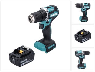 Makita DDF 487 M1 akumulatora urbjmašīna 18 V 40 Nm bezsuku + 1x akumulators 4,0 Ah - bez lādētāja цена и информация | Шуруповерты, дрели | 220.lv